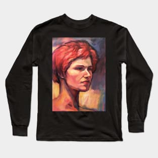 Portrait of Vasiliki ~oil painting Long Sleeve T-Shirt